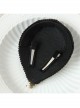Exquisite Fashion Gothic Retro Black Rose White Lace Banquet Party Prom Flower Top Hat Hairpin