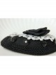 Exquisite Fashion Gothic Retro Black Rose White Lace Banquet Party Prom Flower Top Hat Hairpin