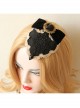 Gothic Fashion Retro All-Match Black Bow Lace Rose Top Hat Hairpin