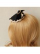 Gothic Fashion Retro All-Match Black Bow Lace Rose Top Hat Hairpin