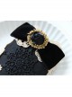 Gothic Fashion Retro All-Match Black Bow Lace Rose Top Hat Hairpin