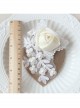 Fashion Retro White Butterfly Rose Flower Pearl Lace Top Hat Hairpin