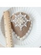 Fashion Personality Sweet Beige All-Match Lady White Lace Pearl Top Hat Hairpin