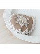 Fashion Personality Sweet Beige All-Match Lady White Lace Pearl Top Hat Hairpin