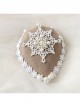 Fashion Personality Sweet Beige All-Match Lady White Lace Pearl Top Hat Hairpin