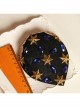 Cute Fashion Retro Golden Star Sapphire Party Black Top Hat Hairpin