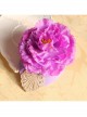 Fashion Retro Leisure Exaggerated Holiday Banquet Purple Flowers Lace Top Hat Hairpin