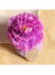 Fashion Retro Leisure Exaggerated Holiday Banquet Purple Flowers Lace Top Hat Hairpin