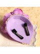 Fashion Retro Leisure Exaggerated Holiday Banquet Purple Flowers Lace Top Hat Hairpin
