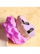 Fashion Retro Leisure Exaggerated Holiday Banquet Purple Flowers Lace Top Hat Hairpin