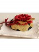 Fashion Female Elegant Retro Dinner Bride Red Flower White Lace Black Top Hat Hairpin