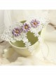 Palace Fashion Purple Flowers White Lace Tassels Wedding Dress Female Spring Hairpin