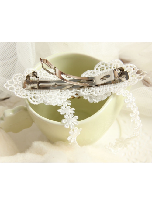 Palace Fashion Purple Flowers White Lace Tassels Wedding Dress Female Spring Hairpin