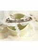 Palace Fashion Purple Flowers White Lace Tassels Wedding Dress Female Spring Hairpin