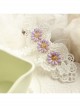 Palace Fashion Purple Flowers White Lace Tassels Wedding Dress Female Spring Hairpin