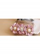 Palace Handmade Retro Fashion Female Pink Flower Fabric White Pearl Hairpin