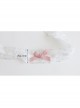 Fashion Personality Pink Bow Lolita Girly Cute White Gauze Elastic Short Necklace