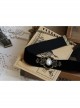 Retro Fashion Simple Black Velvet White Pearl Gothic Lolita Collar