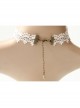 Fashion Personality Mask Queen Pink Rose Flower White Retro Lace Pearl Female Choker