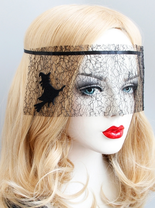 Funny Sexy Halloween Christmas Masquerade Male Female Adult Queen Witch Black Mesh Mask