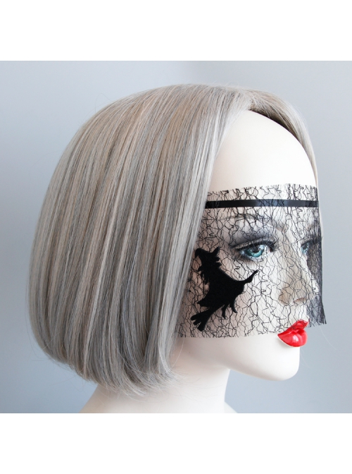 Funny Sexy Halloween Christmas Masquerade Male Female Adult Queen Witch Black Mesh Mask