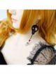 Cool Retro Fashion Gothic Halloween Masquerade Party Rose Black Skull Female Long Earrings