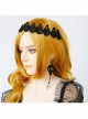 Cool Retro Fashion Gothic Halloween Masquerade Party Rose Black Skull Female Long Earrings