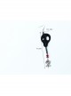 Cool Retro Fashion Gothic Halloween Masquerade Party Rose Black Skull Female Long Earrings