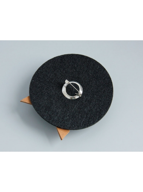 Casual Creative Suit Retro Fabric Female Rose Black Top Hat Brooch
