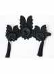 Gothic Fashion Black Lace Butterfly Flowers Baroque Retro Female King Crown Headband