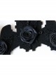 Gothic Fashion Black Lace Butterfly Flowers Baroque Retro Female King Crown Headband