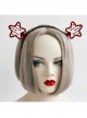 Fashion Burgundy Stars Black Lace Playground Christmas Halloween Party Show Personality Headband