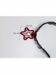 Fashion Burgundy Stars Black Lace Playground Christmas Halloween Party Show Personality Headband