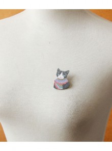 Retro Fashion Literary Personality Black Cat Color Sweater Brooch