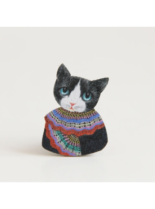 Retro Fashion Literary Personality Black Cat Color Sweater Brooch