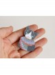 Retro Fashion Literary Personality Black Cat Color Sweater Brooch