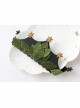 Fashion Christmas Irish Festival Queen Bride Crown Party Stars Green Leaves Flannel Hairband