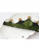 Fashion Christmas Irish Festival Queen Bride Crown Party Stars Green Leaves Flannel Hairband