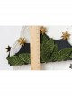 Fashion Christmas Irish Festival Queen Bride Crown Party Stars Green Leaves Flannel Hairband