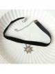 Gothic Retro Fashion Black Lace Pearl Wedding Multi-Level Necklace