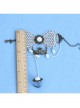 Fashion Retro Prom Party Performance White Lace Pearl Mask Female Band Ring Bracelet