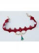 Fashion Personality Christmas Small Tree Letter Love Heart Red Lace Jewel Party Necklace