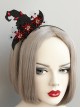 Retro Fashion Personality Adult Show Halloween Christmas Black Net Yarn Ruby Wizard Hat Headband