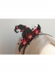 Retro Fashion Personality Adult Show Halloween Christmas Black Net Yarn Ruby Wizard Hat Headband