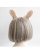 Fashion Cute Party Festival Colored Flowers White Net Yarn Bride Bridesmaid Rabbit Ears Headband