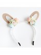 Fashion Cute Party Festival Colored Flowers White Net Yarn Bride Bridesmaid Rabbit Ears Headband