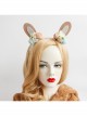 Fashion Cute Party Festival Colored Flowers White Net Yarn Bride Bridesmaid Rabbit Ears Headband