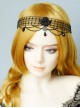 Black Angel Pearl Gothic Witch Halloween Prom Show Exaggerated Tassel Queen Hairband