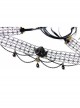 Black Angel Pearl Gothic Witch Halloween Prom Show Exaggerated Tassel Queen Hairband