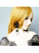 Fashion Gothic Retro Personality Halloween Party Exaggerated Black Lace Spider Long Earrings